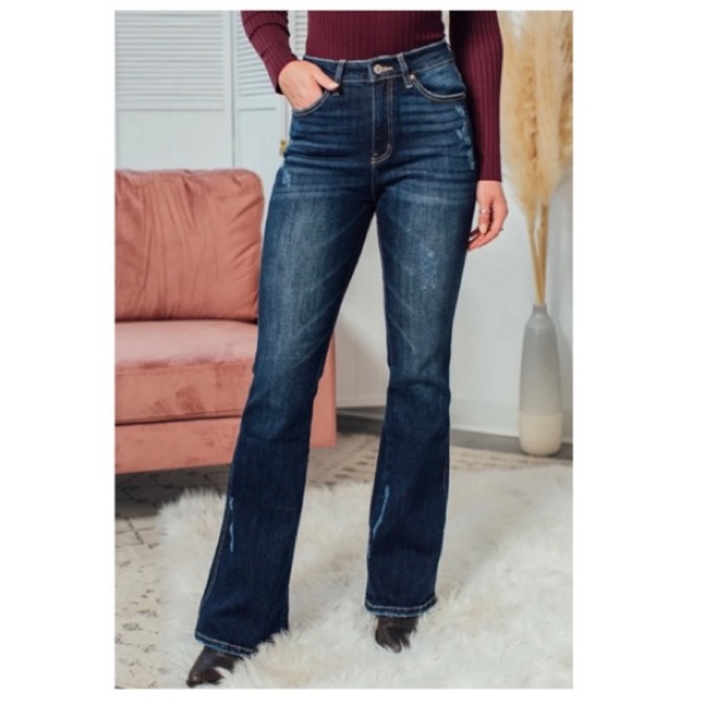 Kan Can Alexa High Rise Flare Jean